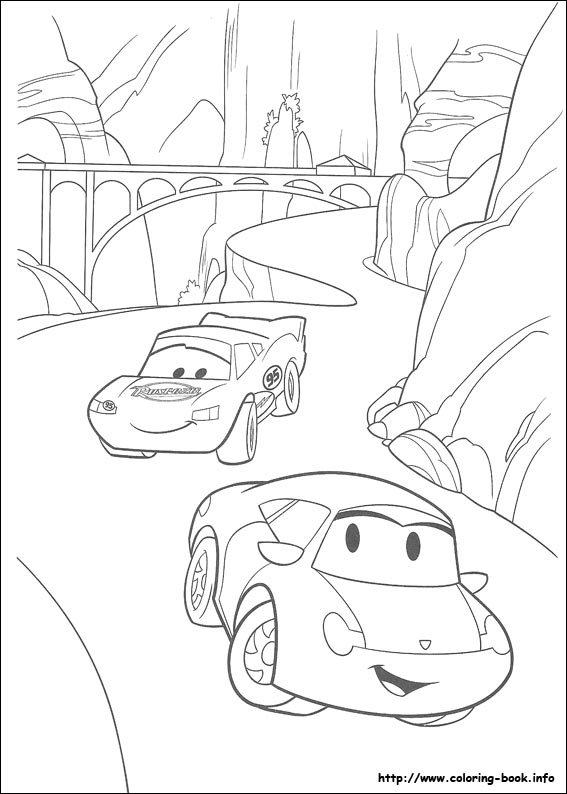 Plansa de colorat cu Cars pixar 217 132